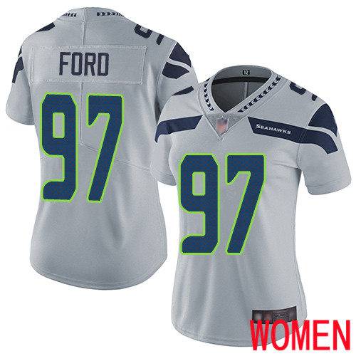 Seattle Seahawks Limited Grey Women Poona Ford Alternate Jersey NFL Football 97 Vapor Untouchable